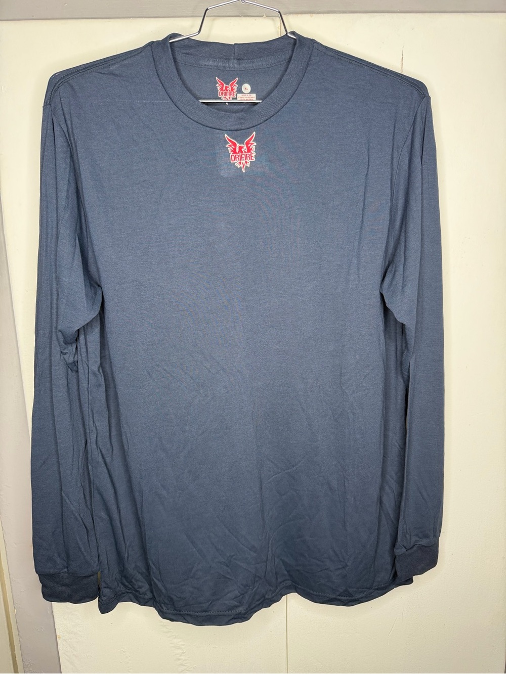 DRIFIRE Long Sleeve T Shirt Mens XL Navy Blue Flame Resistant FR USA Work